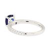 Image 3 : 1.08 ctw Sapphire and Diamond Ring - 18KT White Gold