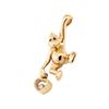 Image 2 : Chopard 0.05 ctw Diamond Monkey Pendant - 18KT Rose Gold