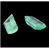 Image 2 : 1.87 ctw. Natural Emerald Cut Emerald Parcel of Two