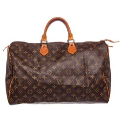 Louis Vuitton Monogram Canvas Leather Speedy 40 cm Bag