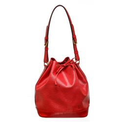 Louis Vuitton Red Epi Leather Noe PM Drawstring Shoulder Bag