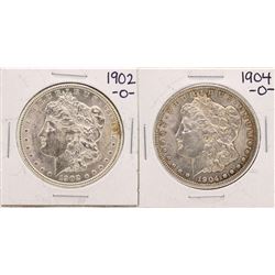 Lot of 1902-O & 1904-O $1 Morgan Silver Dollar Coins