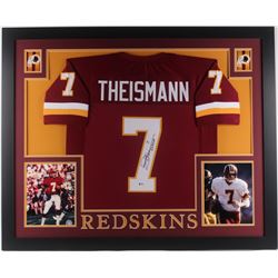 Joe Theismann Signed Washington Redskins 35x43 Custom Framed Jersey Inscribed "83 MVP" (JSA COA)