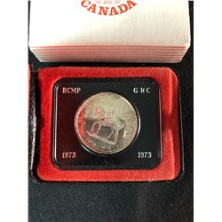 Royal Canadian Mounted Police RCMP Canada Dollar Coin 1873-1973 W/ Collector Case