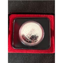 Uncirculated 1977 Canada $1 Silver Dollar Throne of the Senate