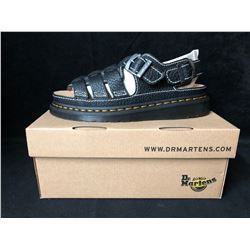 Dr Martens 8092 Archive Black Heavyweight Grizzly Leather Fisherman Sandals (US Mens 8/ Womens 9)