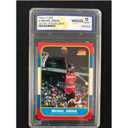 MICHAEL JORDAN 1996-97 Fleer DECADE OF EXCELLENCE Rookie Card Graded GEM MINT 10