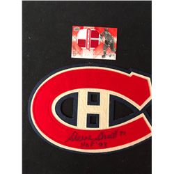 STEVE SHUTT SIGNED HABS CREST W/ QUAD JERSEYS HOCKEY CARD