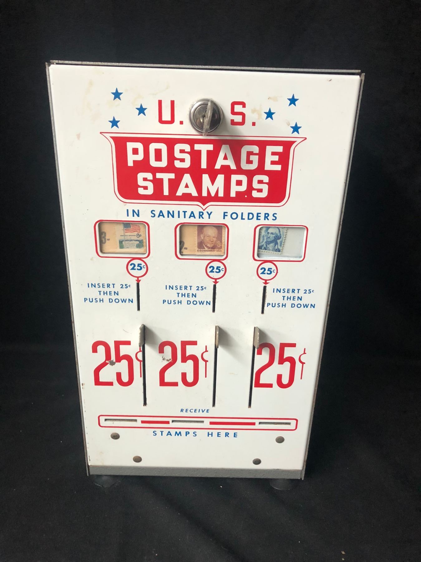 VINTAGE U.S POSTAGE STAMP VENDING MACHINE