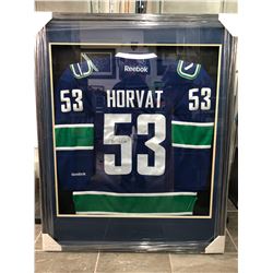 Bo Horvat Signed Vancouver Canucks Custom Framed Jersey (JSA COA)