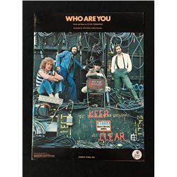 THE WHO SHEET MUSIC "WHO ARE YOU"