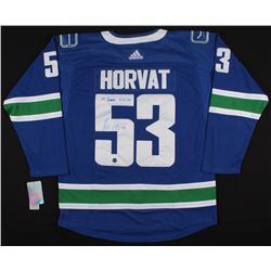BO HORVAT SIGNED CANUCKS JERSEY INSCRIBED "1ST GAME 11/4/14" (AJ SPORTSWORLD)