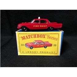 VINTAGE LESNEY MATCHBOX FORD FAIRLANE No. 59 FIRE CHIEF
