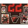 Image 2 : Jabrill Peppers Signed Cleveland Browns 34x42 Custom Framed Jersey (JSA COA)