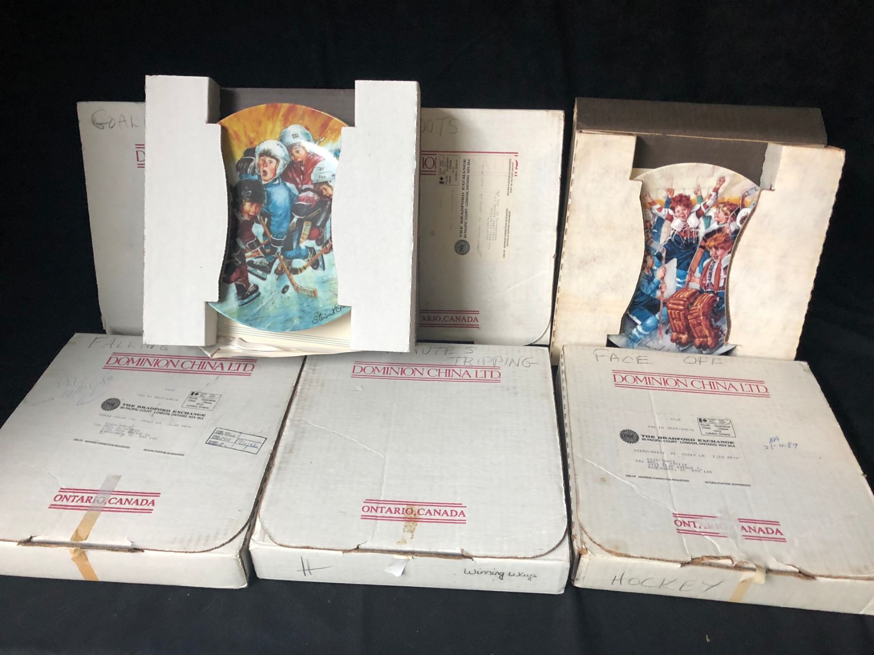 THE BRADFORD EXCHANGE LTD EDITION HOCKEY COLLECTOR PLATES