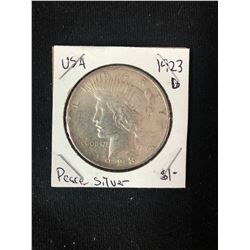 1923 USA SILVER PEACE DOLLAR MINTED DENVER