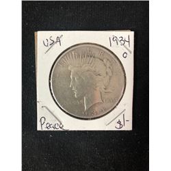 1934 USA SILVER PEACE DOLLAR MINTED NEW ORLEANS
