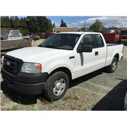 2006 FORD F-150 PICK UP TRUCK, WHITE, VIN 1FTPX12556FB56503, ODO 246 742 KMS,