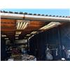 Image 1 : APPROX 30' X 12' FREE STANDING ROOFED STEEL RACKING STORAGE SHED EQUIPPED WITH