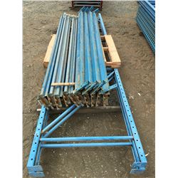 GROUP OF REDI-RACK SHELF/PALLET RACKING UPRIGHTS & BEAMS (BLUE)