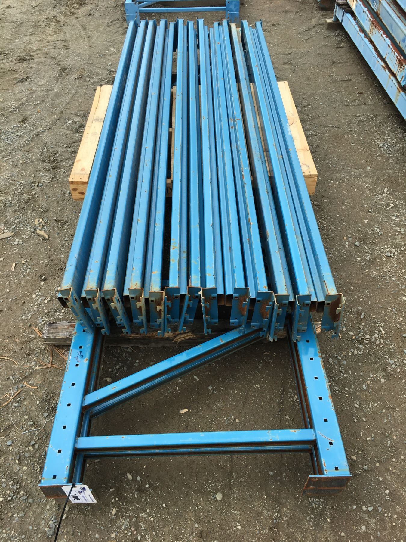 GROUP OF REDI-RACK SHELF/PALLET RACKING UPRIGHTS & BEAMS (BLUE)