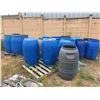 Image 1 : LARGE GROUP OF 50GAL PLASTIC BARRELS