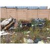 Image 2 : DOUBLE AXLE SCRAP TRAILER & ALL SURROUNDING SCRAP METAL & LANDSCAPE STONES