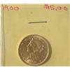 Image 1 : Five Dollar Gold Coin - 1900