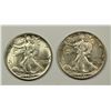 Image 1 : (2) WALKING LIBERTY HALF DOLLARS: