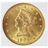 Image 1 : 1901 $10.00 GOLD LIBERTY