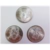 Image 2 : 3 PIECE AMERICAN SILVER EAGLES GEM BU