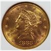 Image 1 : 1883 $10 GOLD LIBERTY