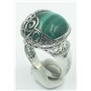 Image 2 : QVC AFFINITY EA RING .925 WITH GREEN MALACHITE