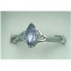 Image 1 : 10K WHITE GOLD TANZANITE & DIAMOND RING