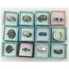 Image 1 : LOT OF 12 STERLING SILVER RINGS
