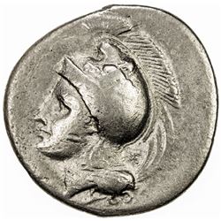 LUCANIA: Anonymous, ca. 334-300 BC, AR stater (7.05g), Velia. VG-F