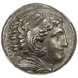 MACEDONIA: Alexander III, the Great, 336-323 BC, AR tetradrachm, Amphipolis. NGC EF