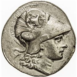 PAMPHYLIA: Anonymous, ca. 205-100 BC, AR tetradrachm (15.66g), Side. F-VF