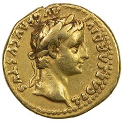 ROMAN EMPIRE: Tiberius, 14-37 AD, AV aureus (7.62g), Lugdunum (Lyon, France), ND (after 16). F-VF