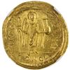 Image 2 : BYZANTINE EMPIRE: Justinian I, 527-565, AV solidus. NGC AU