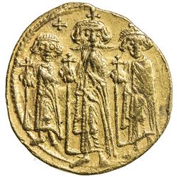 BYZANTINE EMPIRE: Heraclius, 610-641, AV solidus (4.47g), Constantinople. VF