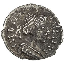 OSTROGOTHS: Baduila, 541-552, AR 1/4 siliqua (0.30g) (Ticinum), ND. VF