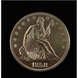 1858 Liberty Seated Half Dollar