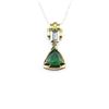 Image 2 : High Quality 18 Karat Tsavorite & Diamond Pendant