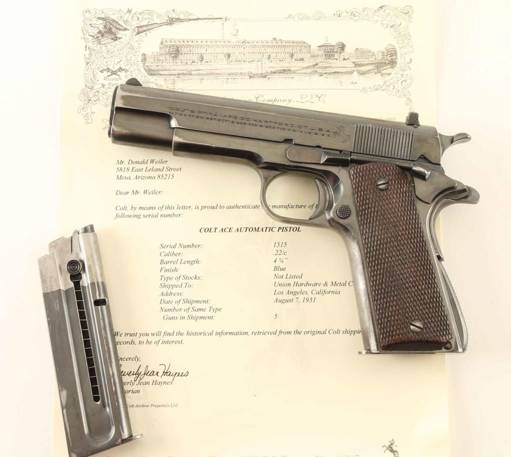 Colt Ace-Pre-War Vintage Manual Per-War until late 1950's Colt Ace-Pre-War Vintage Manual Per-War until late 1950's