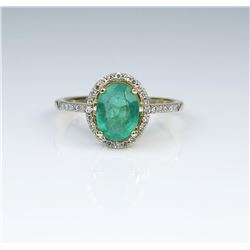 Lovely Emerald & Diamond Ring