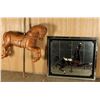 Image 1 : Antique Wooden Carousel Horse and Mirror