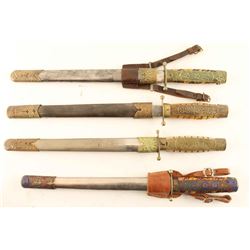 Lot of 4 Japanese Military Dirks