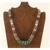 Image 1 : Navajo Turquoise& Sterling Beaded Necklace