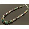 Image 2 : Navajo Turquoise& Sterling Beaded Necklace